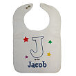 812208 - A is For Stars Personalized Baby Bib